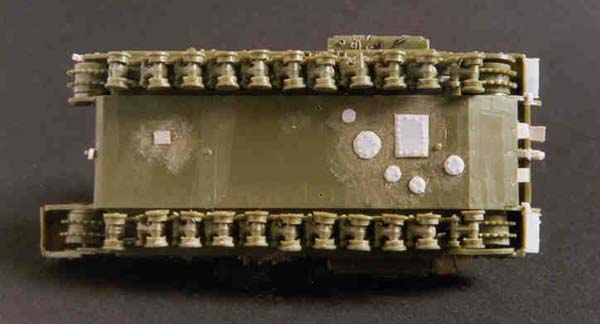 Underside of Churchill VII model
