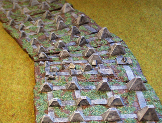 Dragons' teeth anti-tank obstacles