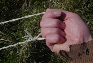 sling held tight