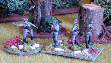 German infantry platoon commander and aides.